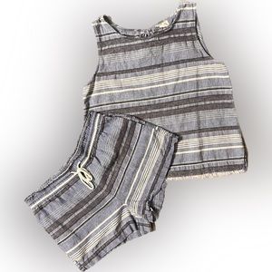 Loft lounger set blue whit blk